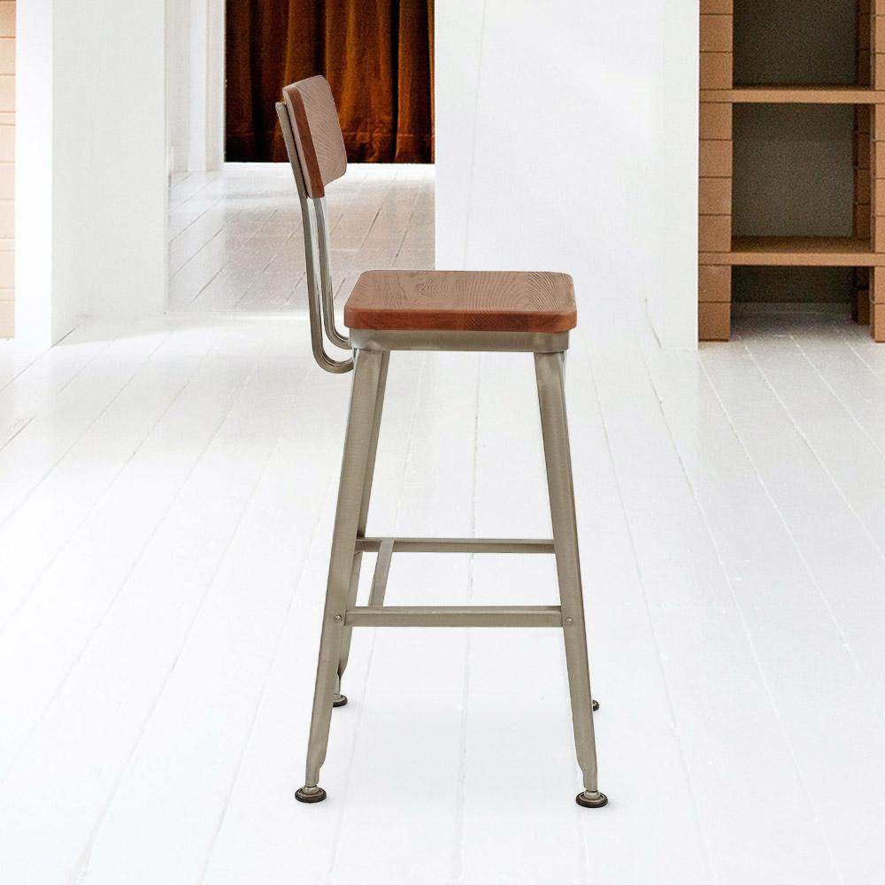 Heron Bar Stool with Solid Wood