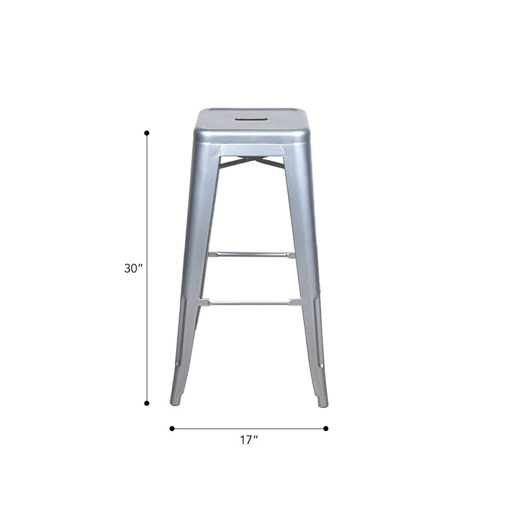 Marais A Cafe Bar Stool #color_Silver