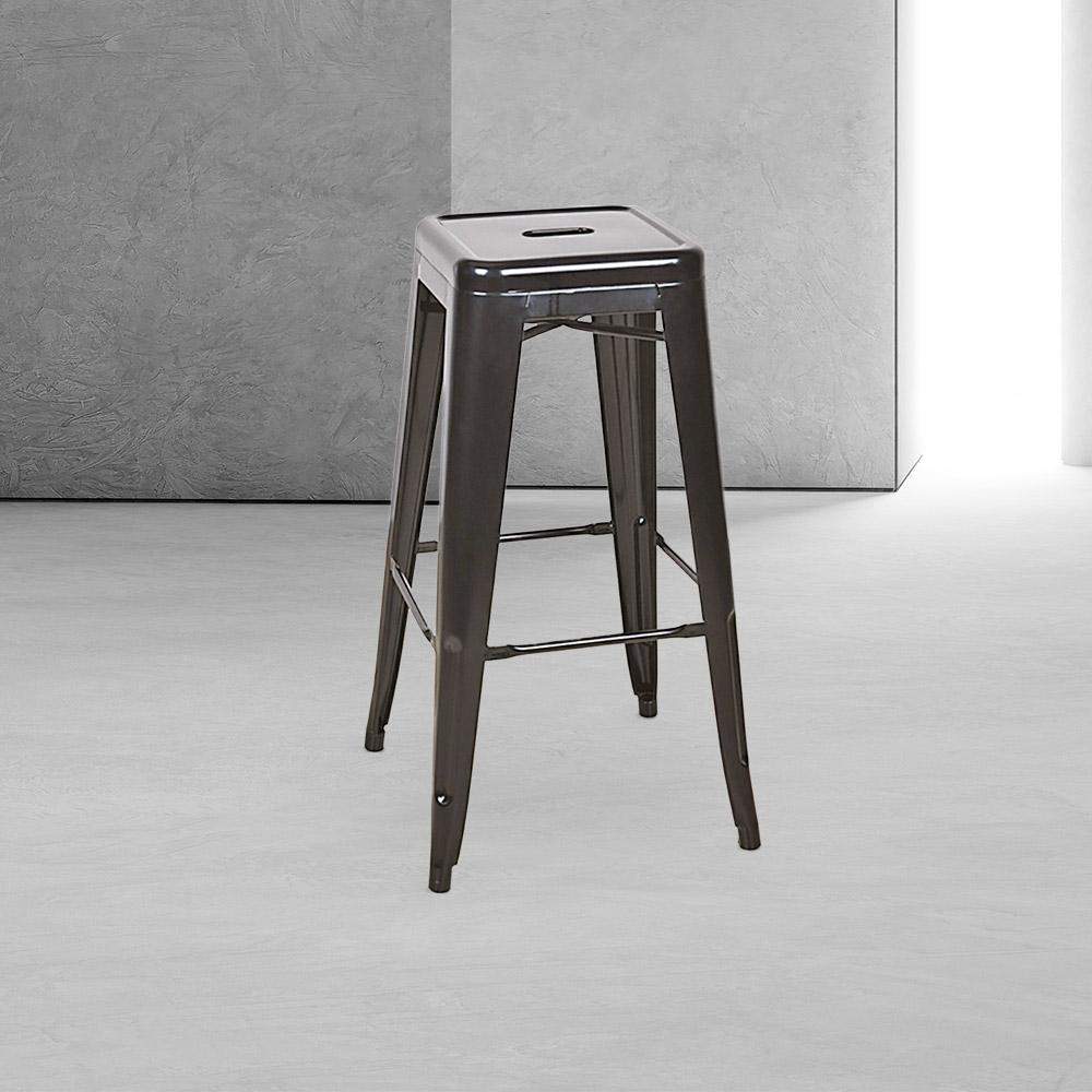 Marais A Cafe Bar Stool #color_Gunmetal