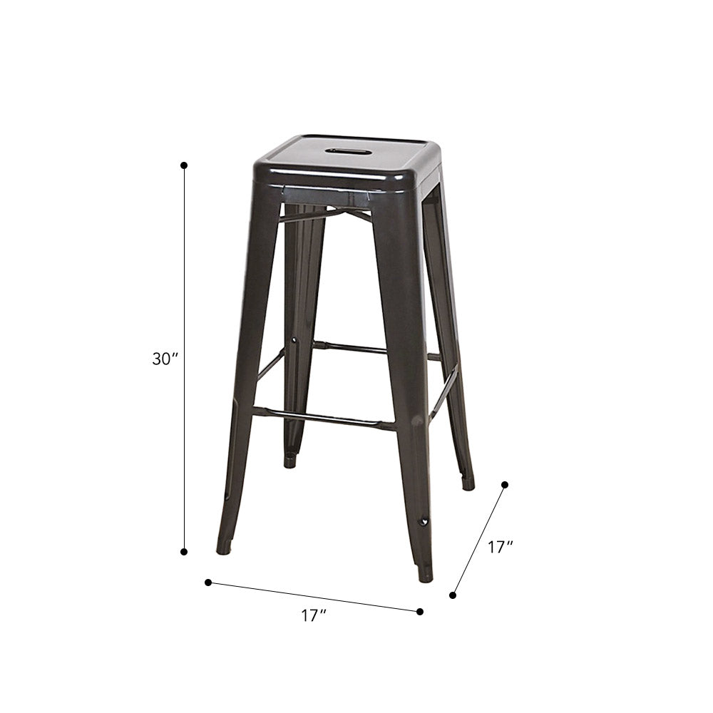 Marais A Cafe Bar Stool #color_Gunmetal