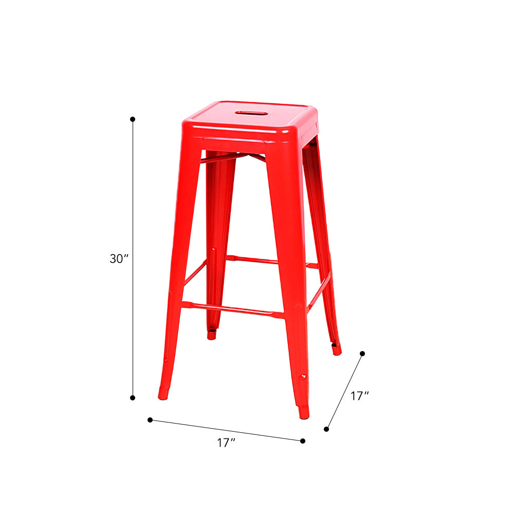 Marais A Cafe Bar Stool #color_Red