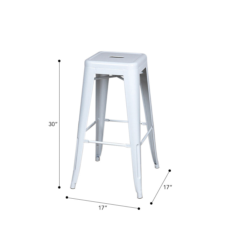 Marais A Cafe Bar Stool #color_White