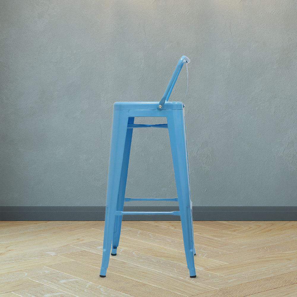 Marais A Bar Stool with Low Back #color_Blue