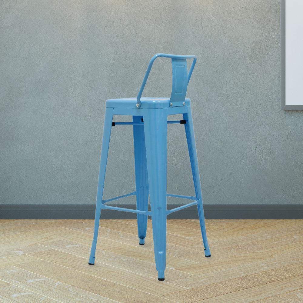 Marais A Bar Stool with Low Back #color_Blue