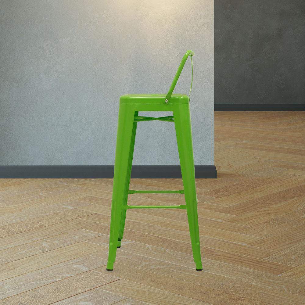 Marais A Bar Stool with Low Back #color_Green