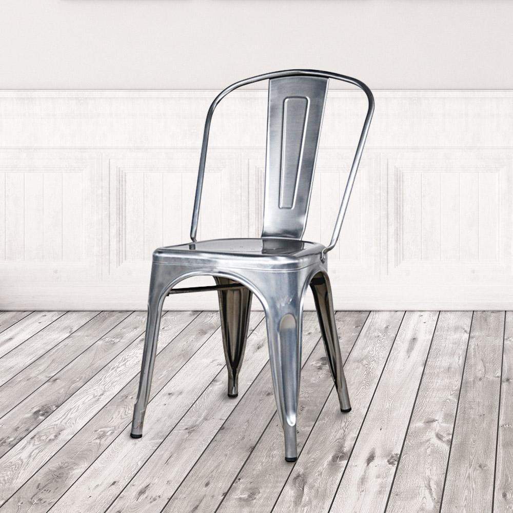 Marais A Dining Chair with Metal Seat #color_Polish Raw