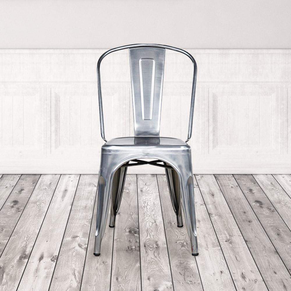 Marais A Dining Chair with Metal Seat #color_Polish Raw