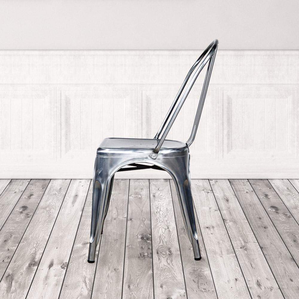 Marais A Dining Chair with Metal Seat #color_Polish Raw