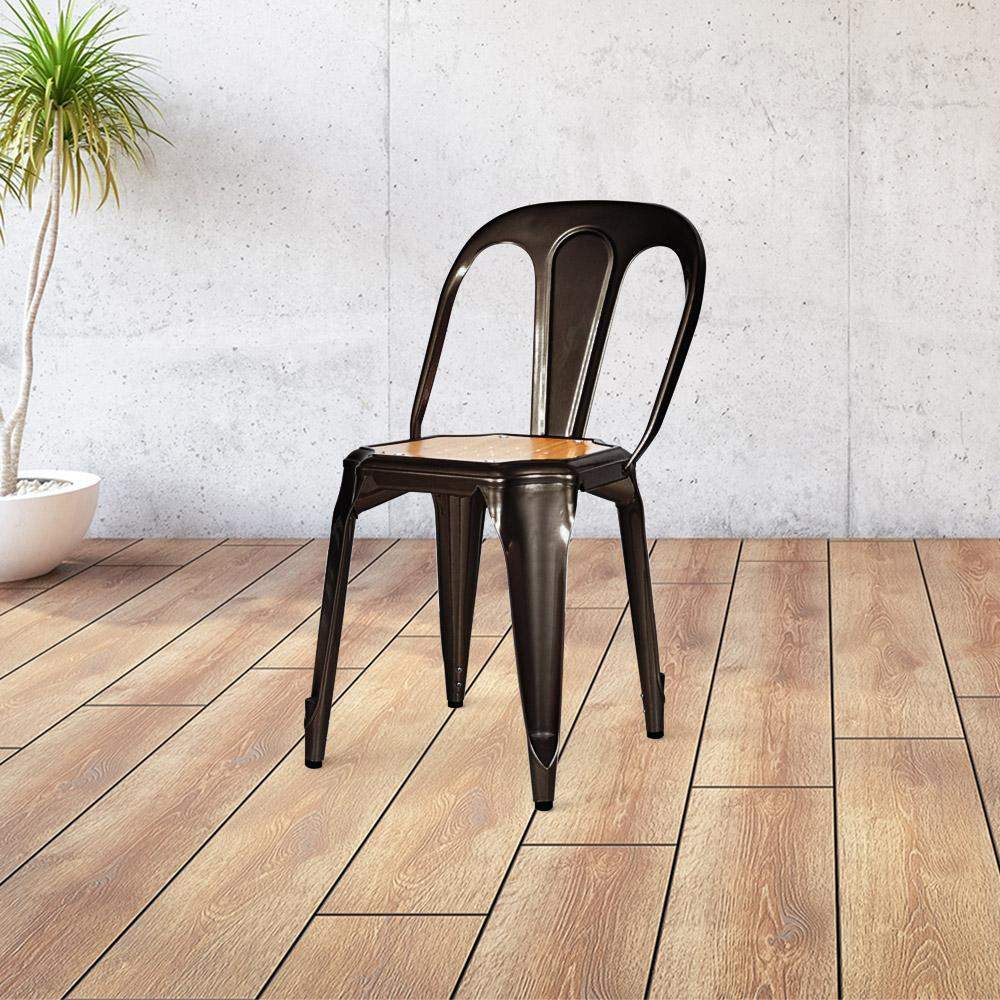 Marais Dining Chair #color_Dark Brown/Ash Brown