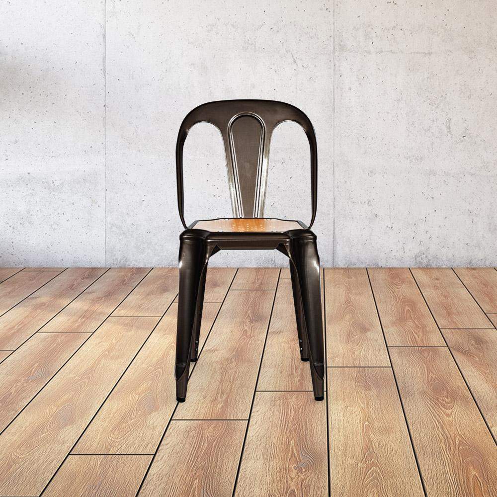 Marais Dining Chair #color_Dark Brown/Ash Brown