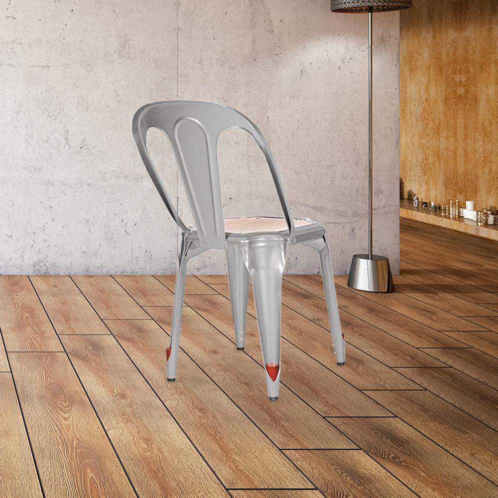 Marais Dining Chair #color_Flash Silver/Ash Brown