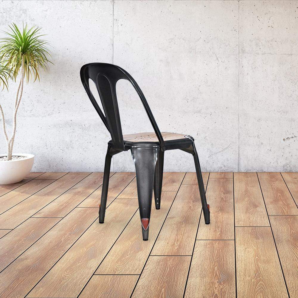 Marais Dining Chair #color_Gunmetal/Ash Brown