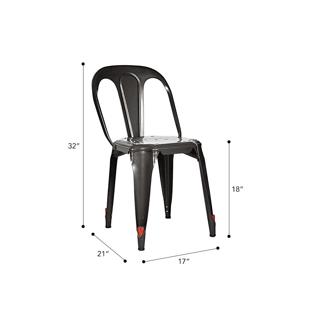 Marais Dining Chair #color_Gunmetal