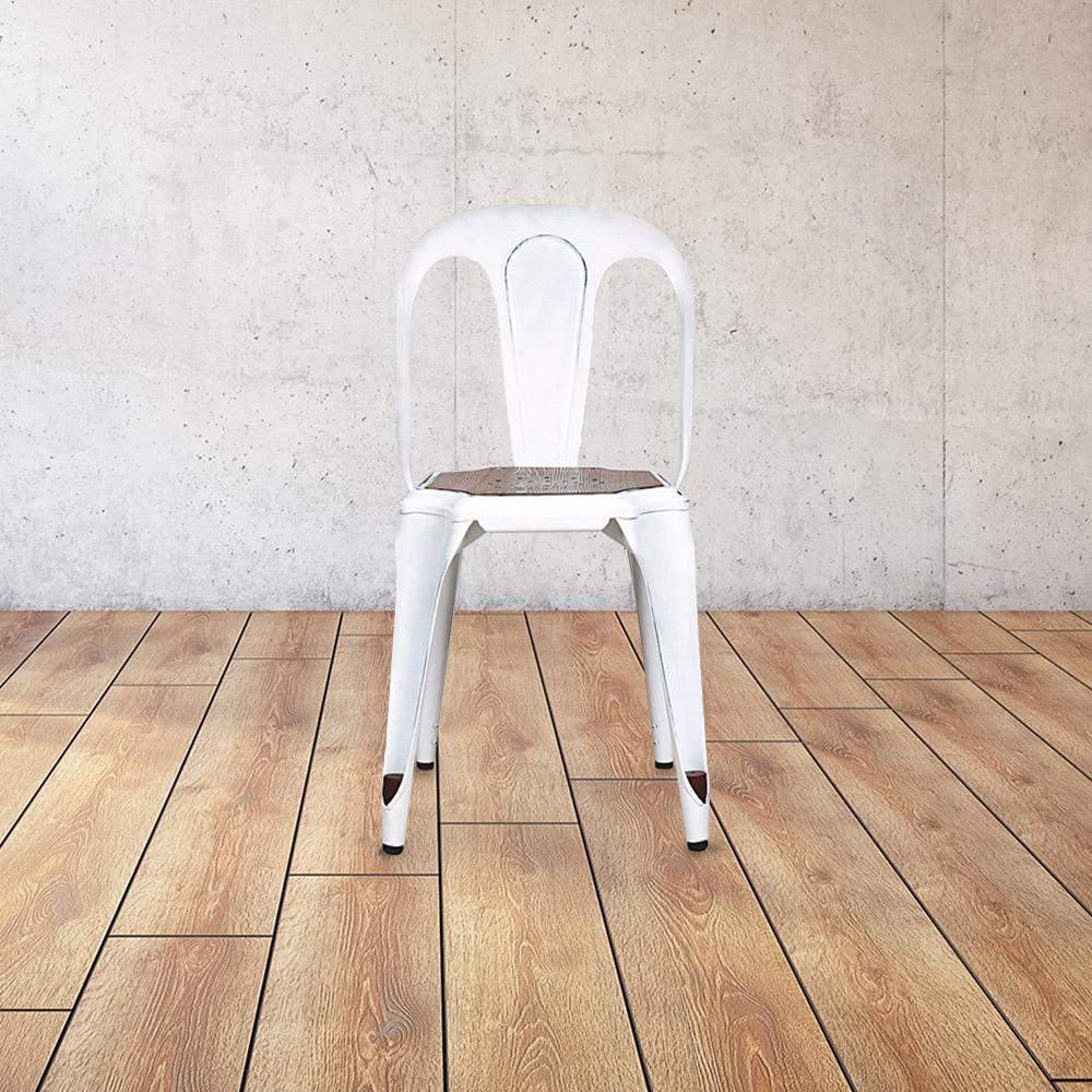 Marais Dining Chair #color_White/Ash Brown