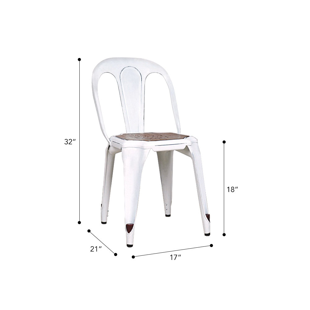 Marais Dining Chair #color_White/Ash Brown