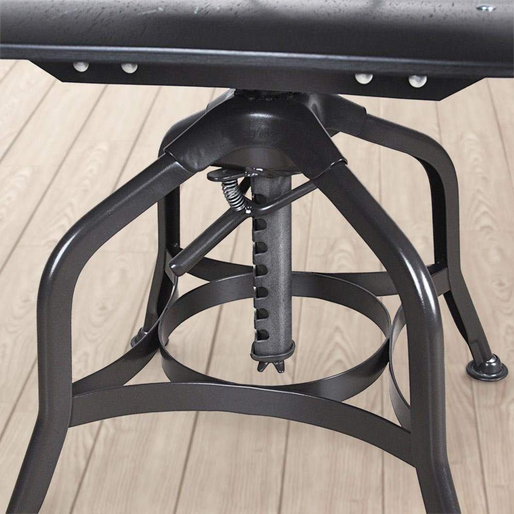 Toledo Adjustable Height Swivel Dining Chair #color_Black/Black